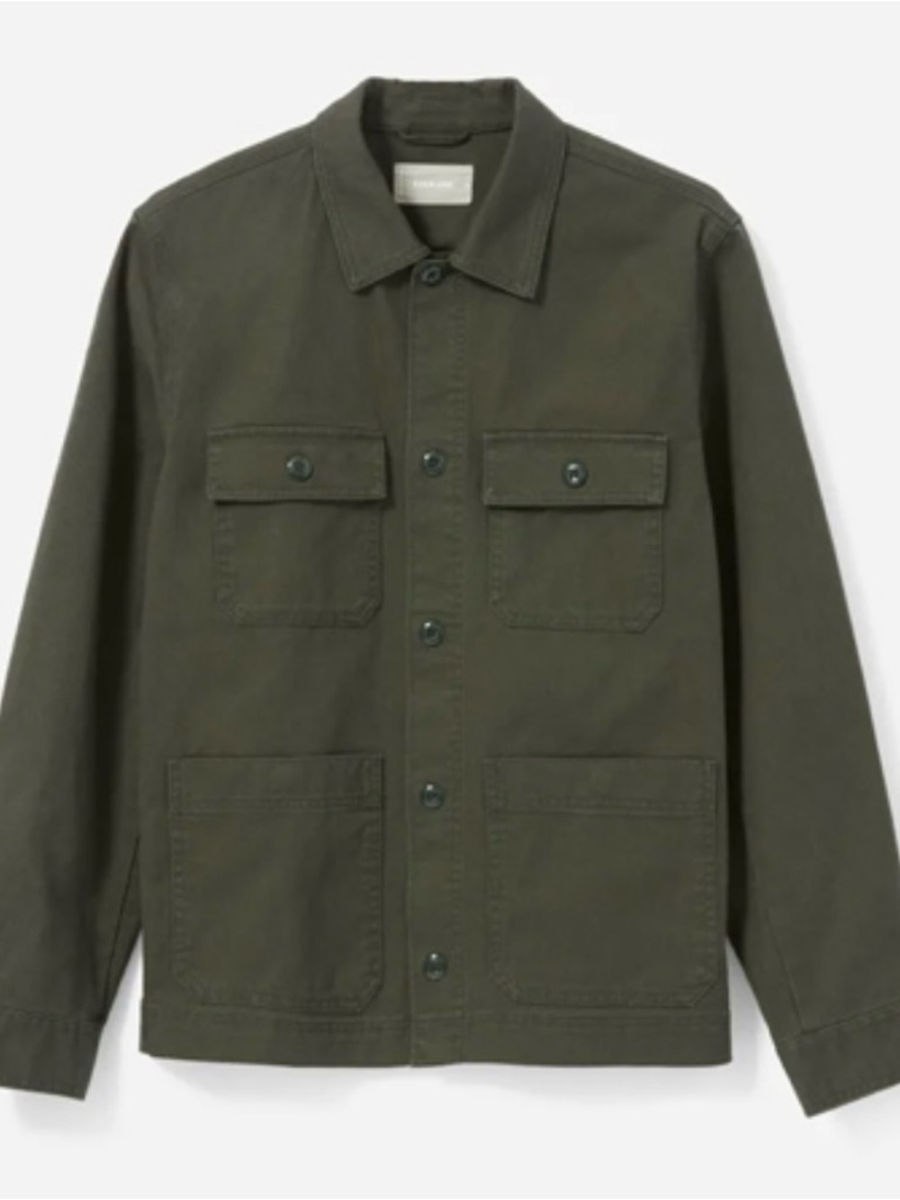 Men's Olive Green Utility Chore Jacket